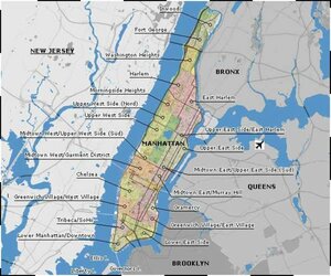 New York City - Stadtplan Manhattan 